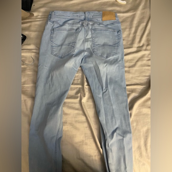 Hollister Ripped Skinny Jeans Light Blue 32 W 32 L - Picture 2 of 3